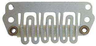 Biela sponka s protišmykovou silikónovou trubičkou